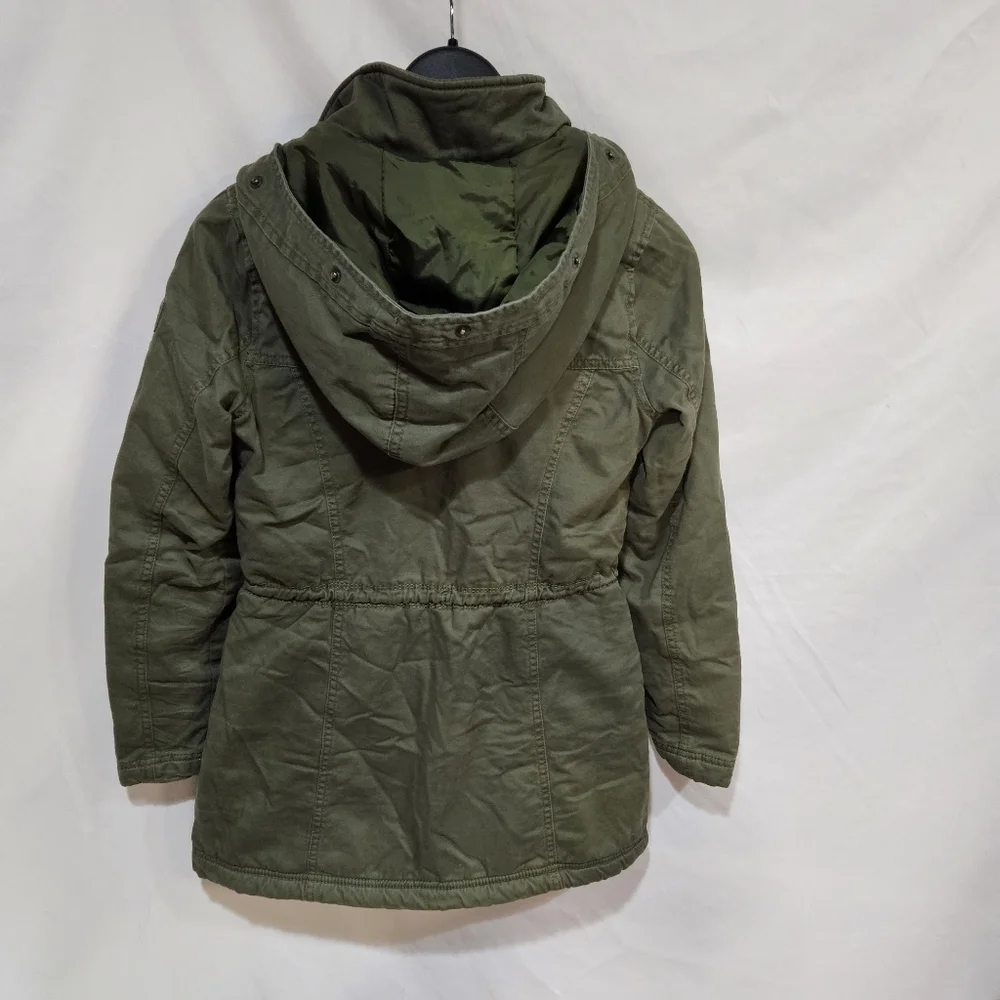 ABERCROMBIE KIDS SHERPA LINED MILITARY PARKA SZ X-LARGE